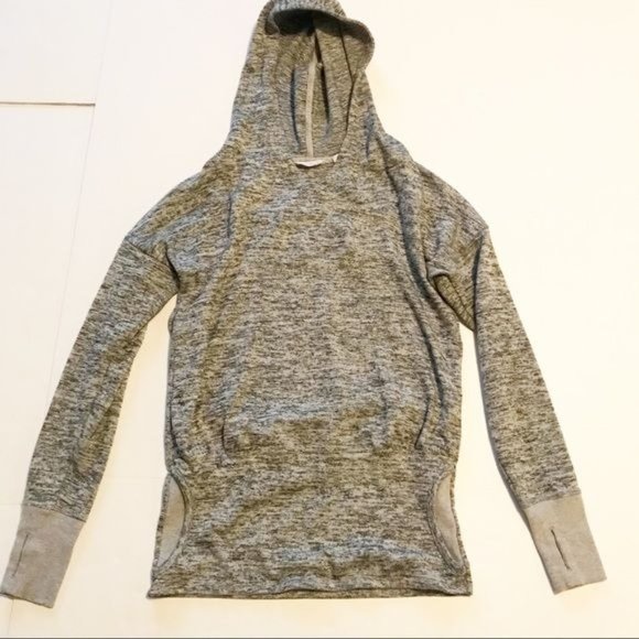 ATHLETA Batwing Robin Heather Gray Pullover Hood Sweater Sweatshirt Womens XXS - Picture 5 of 11